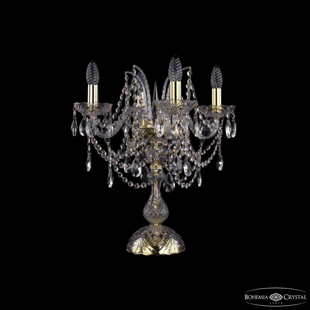 Настольная лампа хрустальная 1411L/4/141-47 G