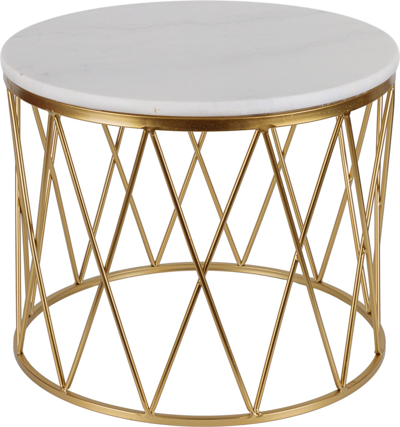 Столик журнальный с белым мрамором Glasar 54-151