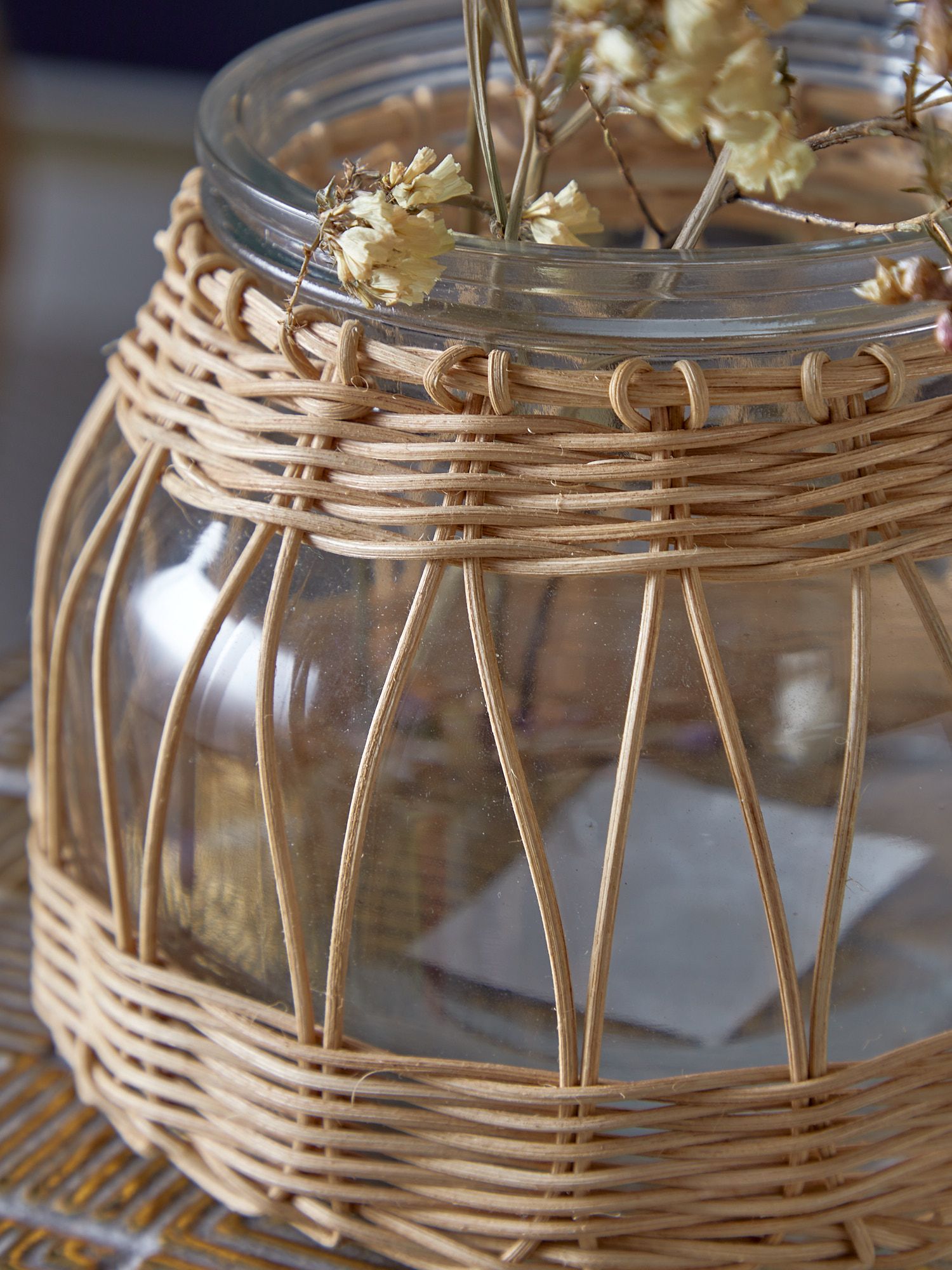 Ваза стеклянная с плетением Glasar 57-346