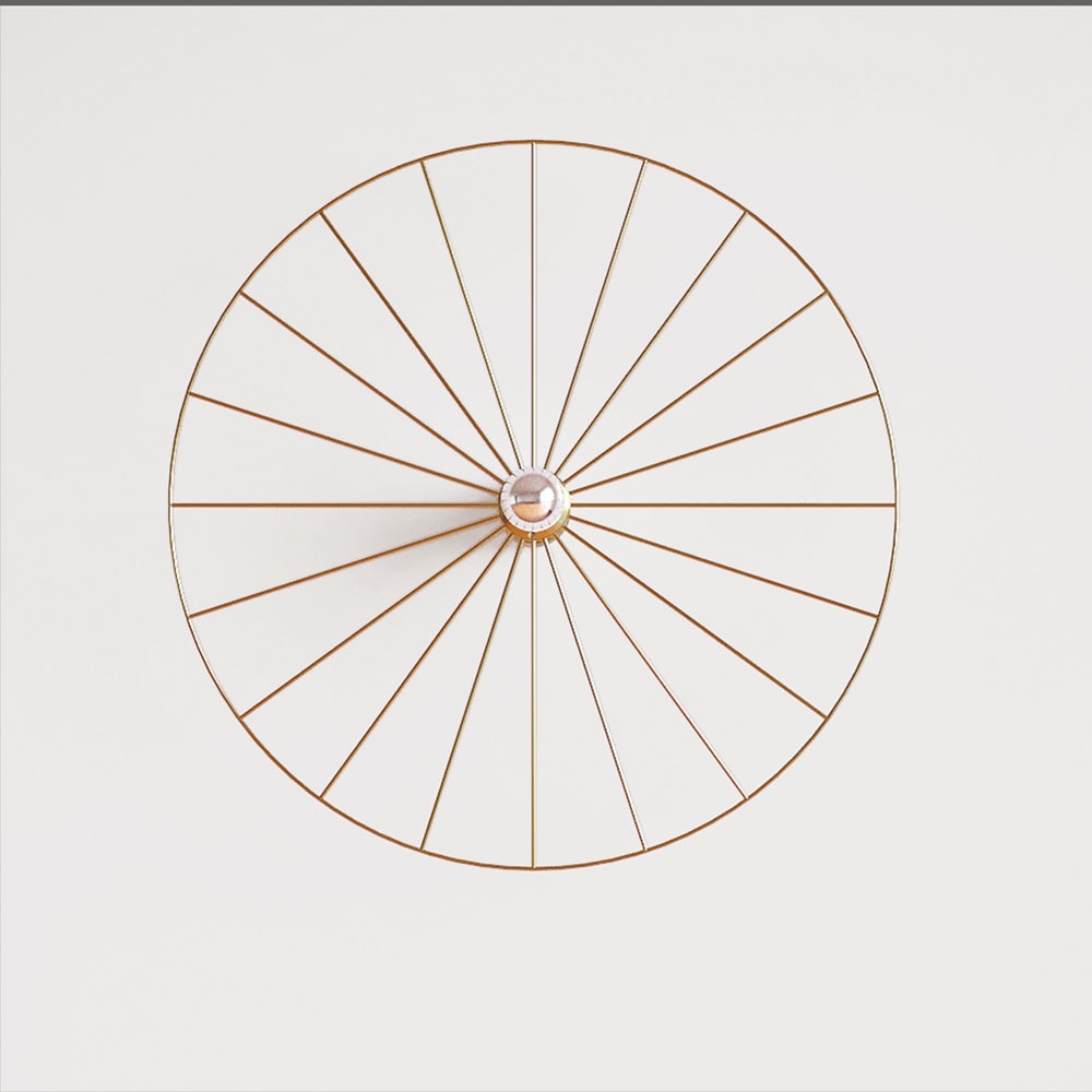 Бра Wheel 60 cm золотой + цоколь 10 cm золотой Aromas del Campo