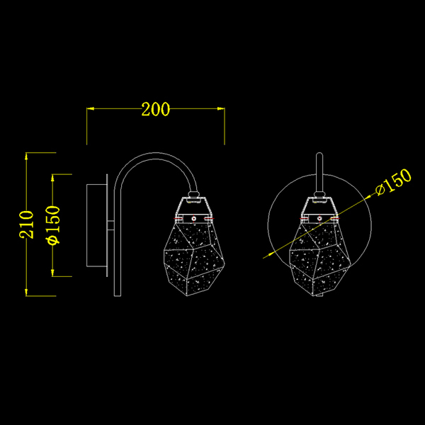 Настенный светильник Delight Collection MD-020B-wall gold