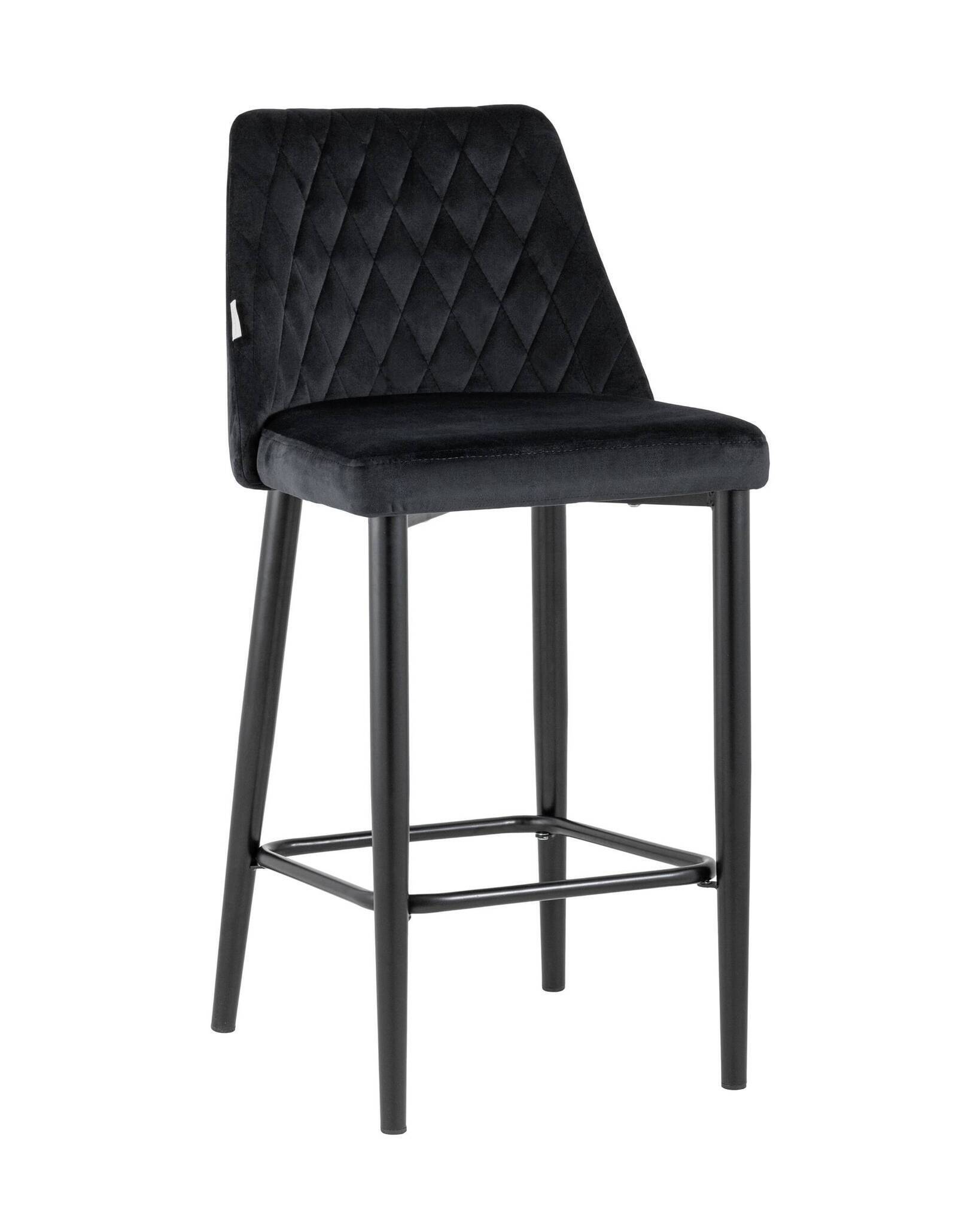 Стул полубарный Диего велюр черный Stool Group