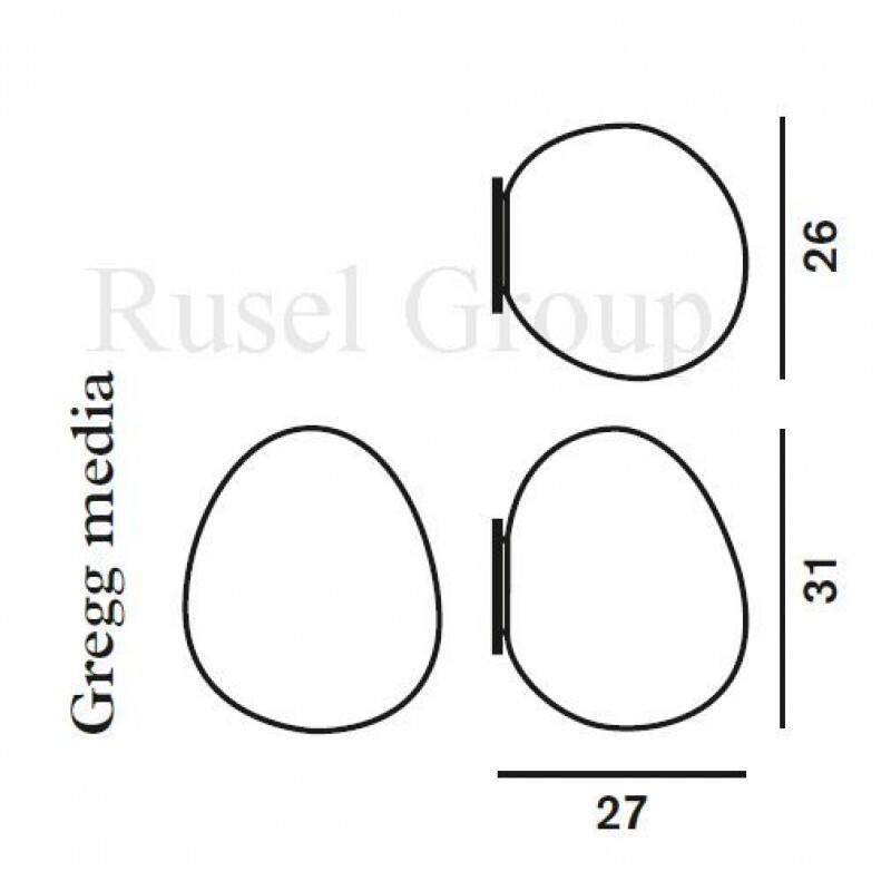 Настенный светильник Foscarini Gregg media parete