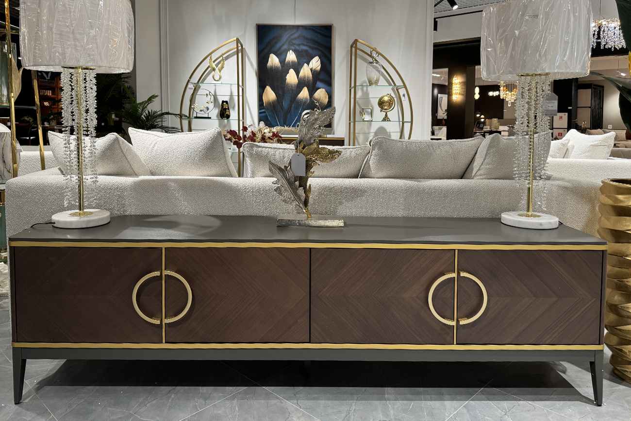 Тумба под TV 4-х дверная шпон 200*58*40 Garda Decor 151SV-10003