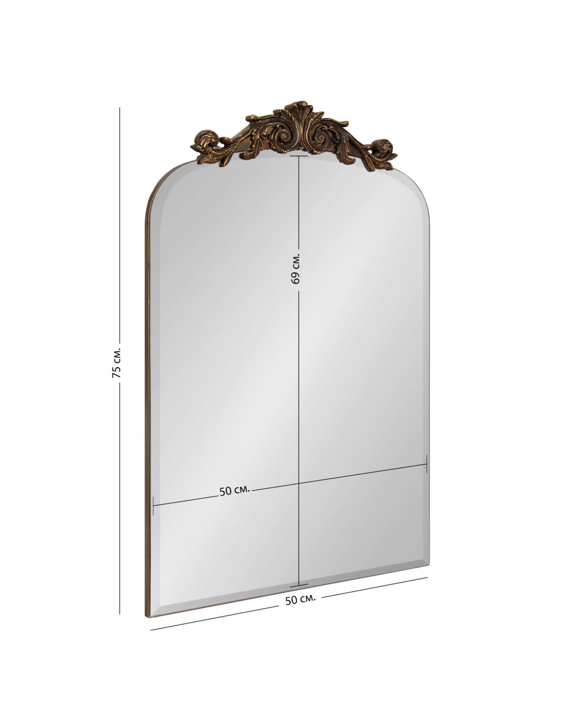 Золотое зеркало Арендал Louvre Home LHDWM021123SH