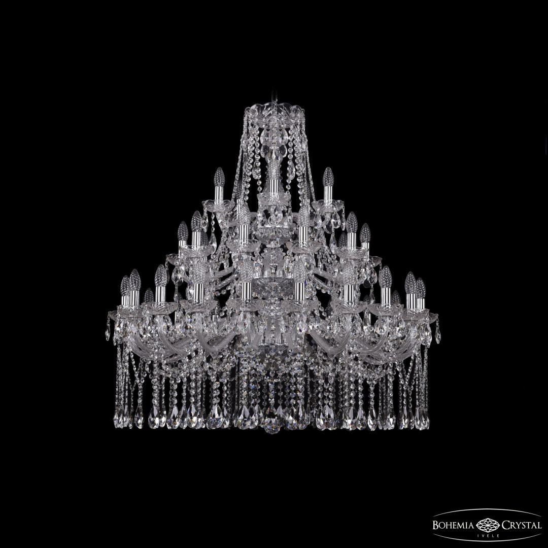 Люстра хрустальная 1413/20+10+5/360/3d Ni