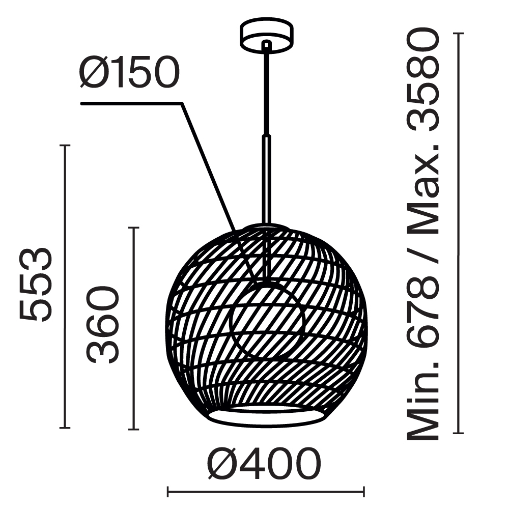Подвесной светильник Maytoni MOD204PL-01B