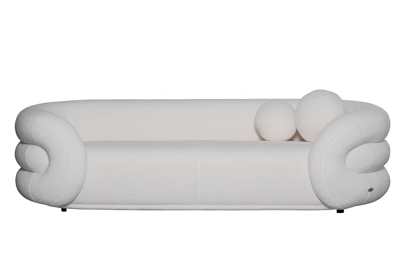 Диван трехместный белый искусственный мех Garda Decor ZW-22024