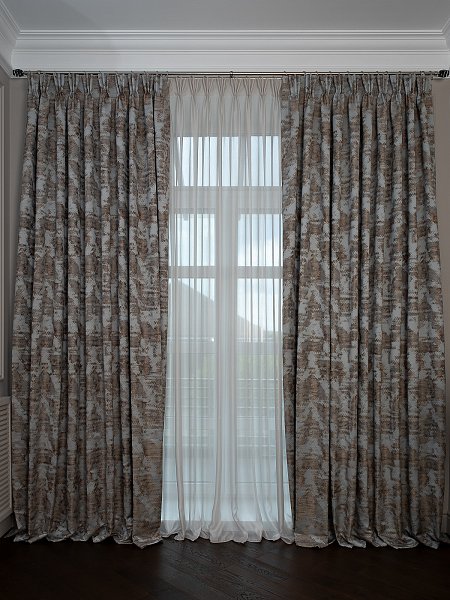 Портьера Bromley 260х300см голубая Garda Decor 121GD-00013