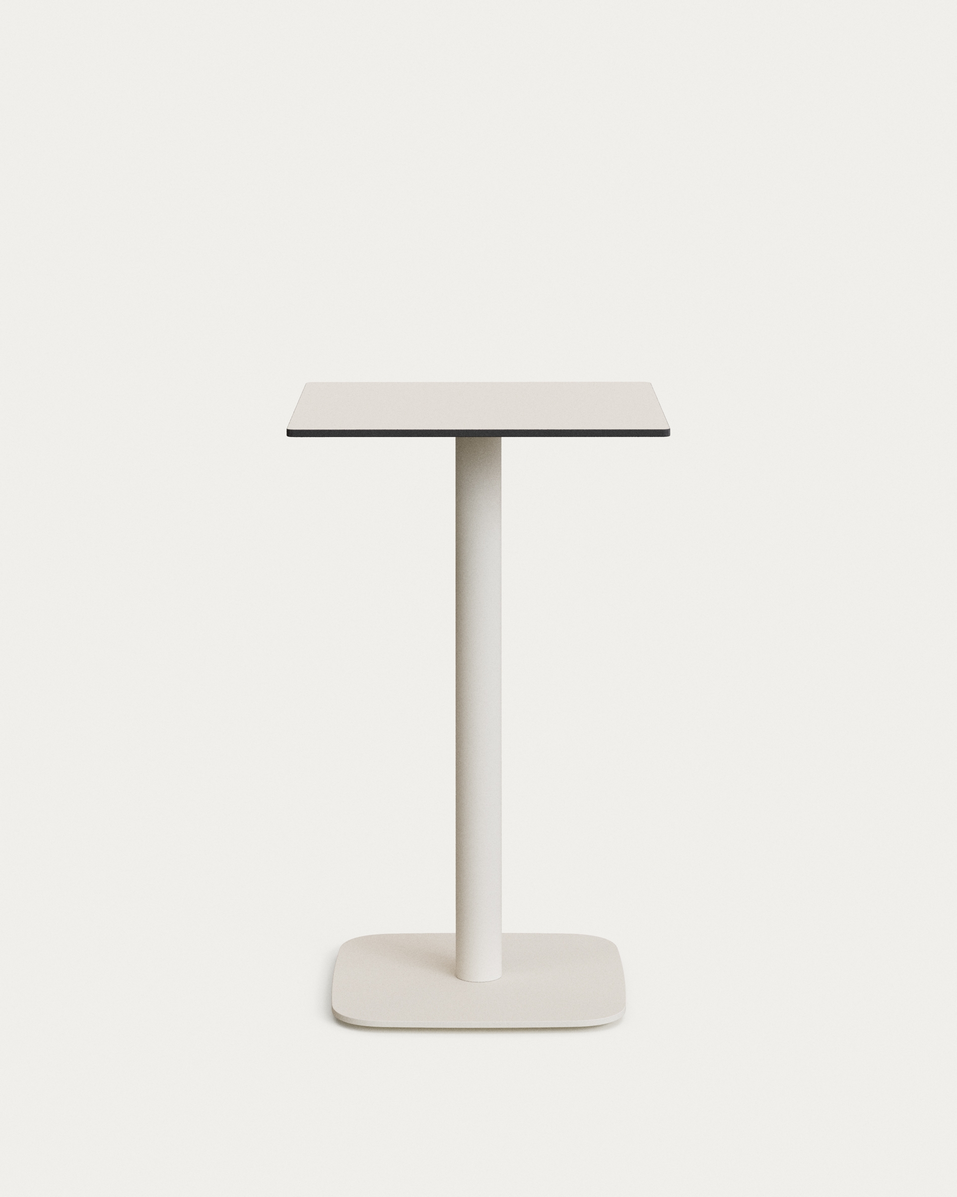 Высокий садовый столик Dina белый на белом металлическом основании 60 x 60 x 96 см La Forma (ex Julia Grup)