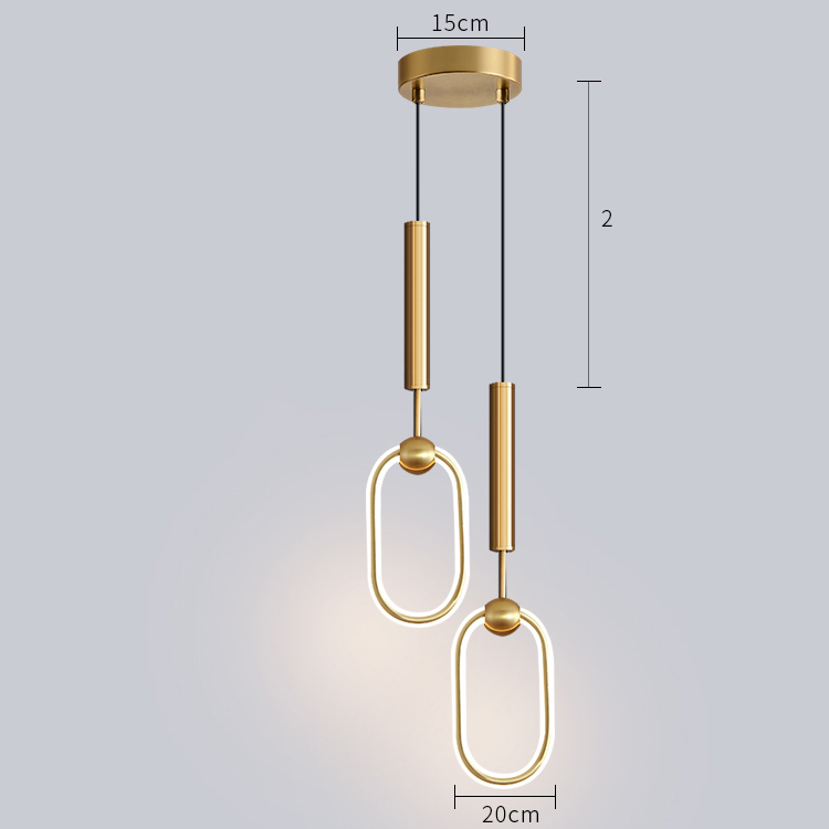 Подвесной светильник RING DUO B Brass Трехцветный свет by ImperiumLoft