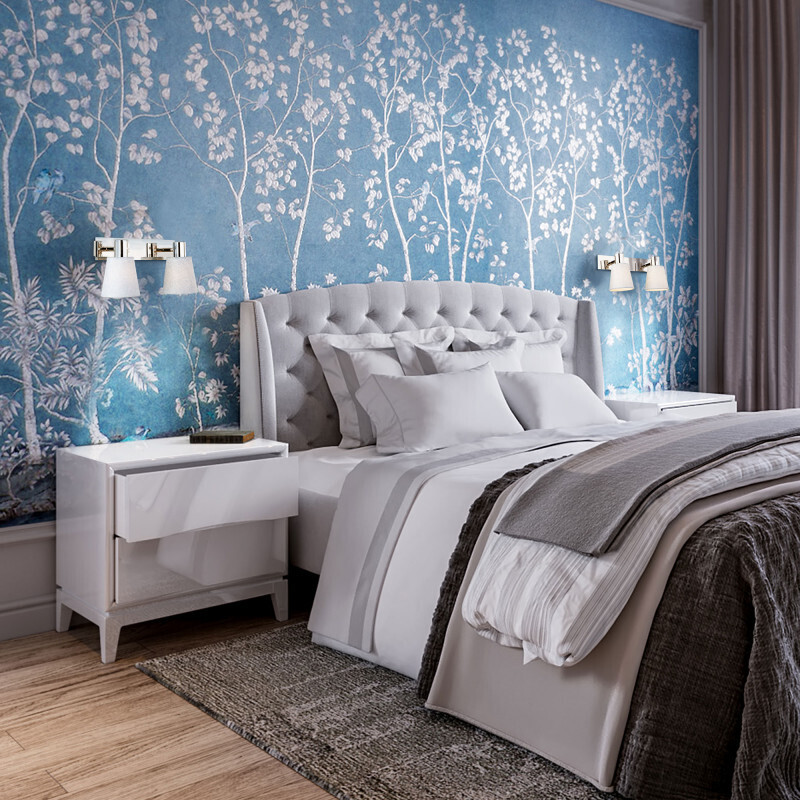 Бра Eurosvet 20080/2 хром/голубой