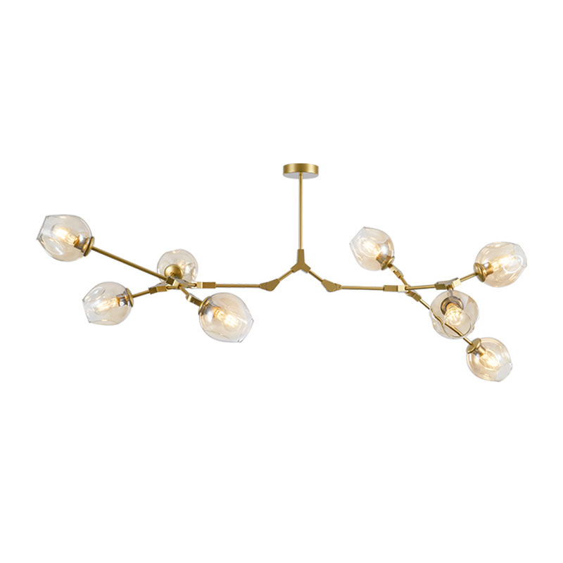 Люстра Адель Branching Bubble Chandelier L8 Brass Amber by ImperiumLoft