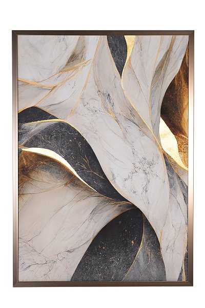 Холст Золотое искусство в багете латунь Garda Decor 89VOR-GOLD ART