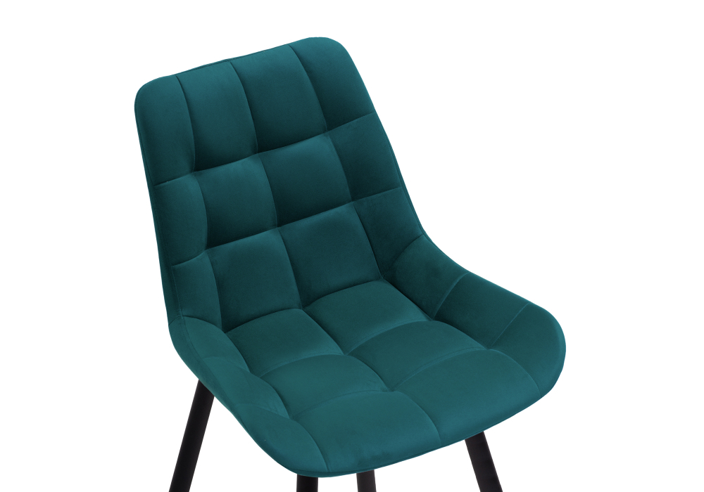 Стул Woodville Челси велюр морская волна / черный 511609