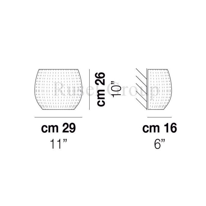 Настенный светильник Vistosi REDER AP G