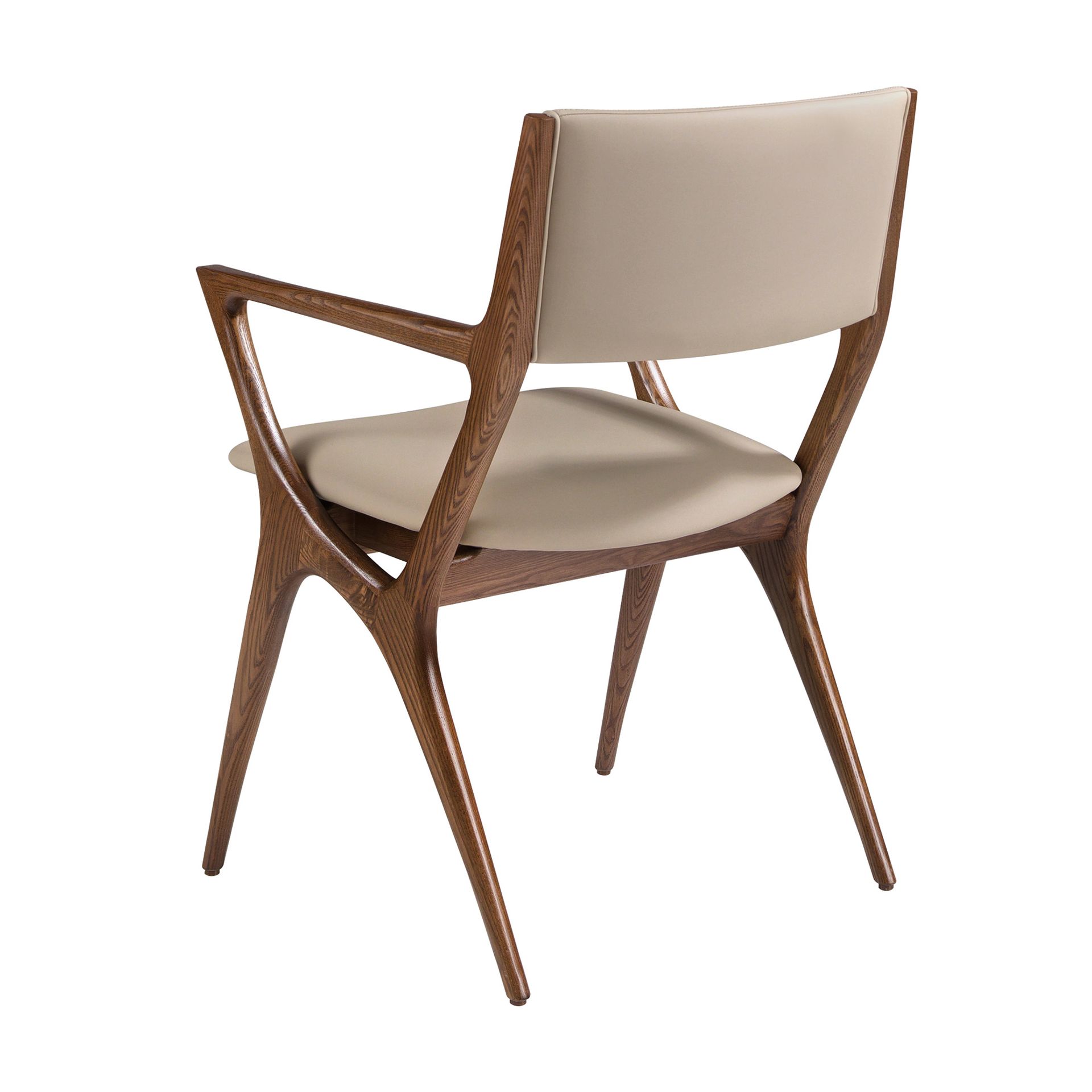 Стул с подлокотниками 4199 из экокожи цвета норки Angel Cerda