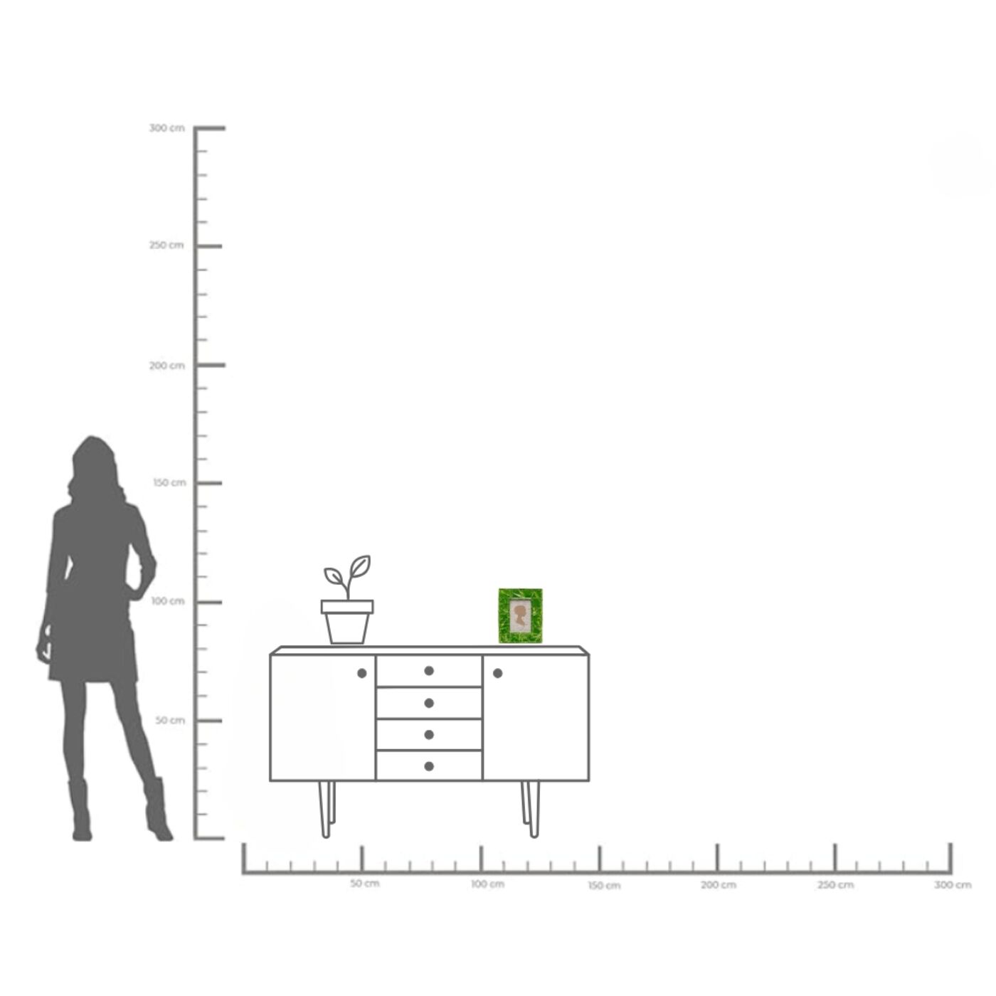 Фоторамка Leaf Green 10x15cm KARE 57395