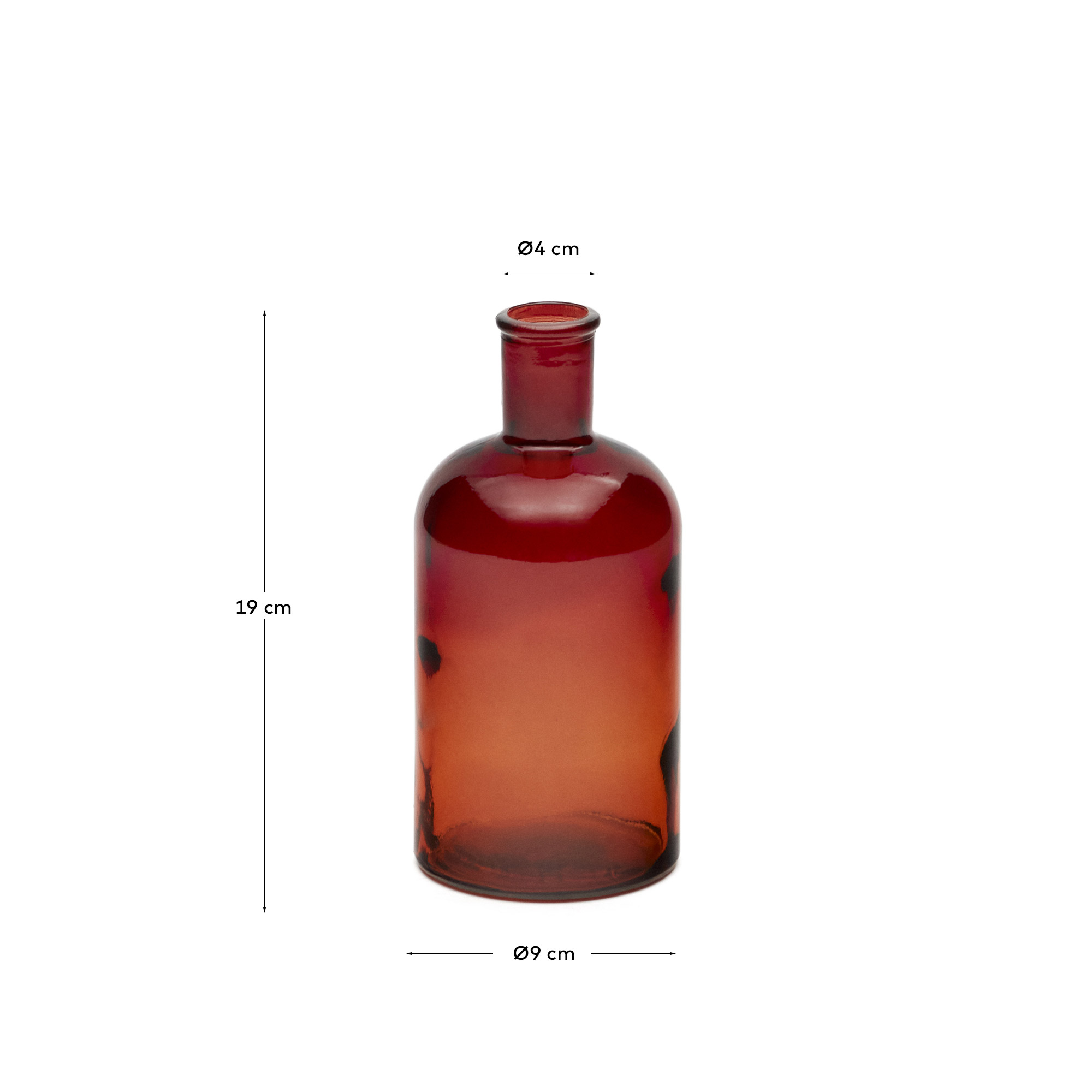 Brenna Ваза из 100 % переработанного коричневого стекла 19 см La Forma (ex Julia Grup)