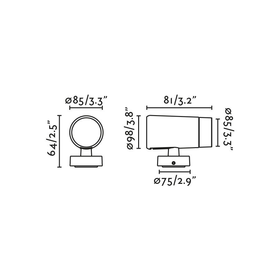 PUK 85 Черный проектор LED 25W 2700K 50° Faro