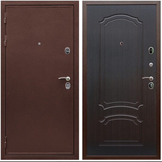 Дверь входная Graf Престиж Антик медь / МДФ 6 мм ФЛ-140 Венге