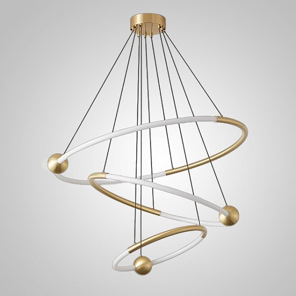 Кольцевые люстры и светильники ECLIPTICA Brass by ImperiumLoft