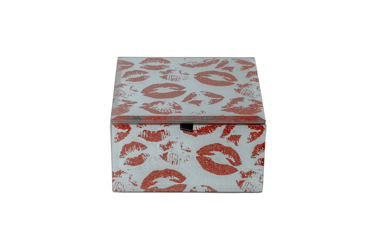 Шкатулка стеклянная "Поцелуй" Garda Decor KFJ218