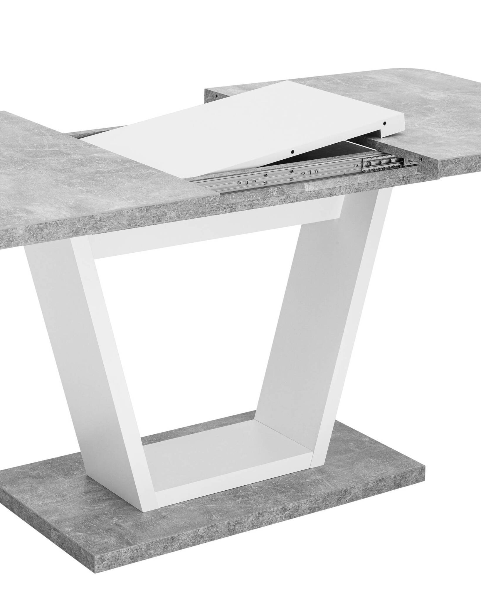 Стол Vector 120-160*80 бетон/белый Stool Group