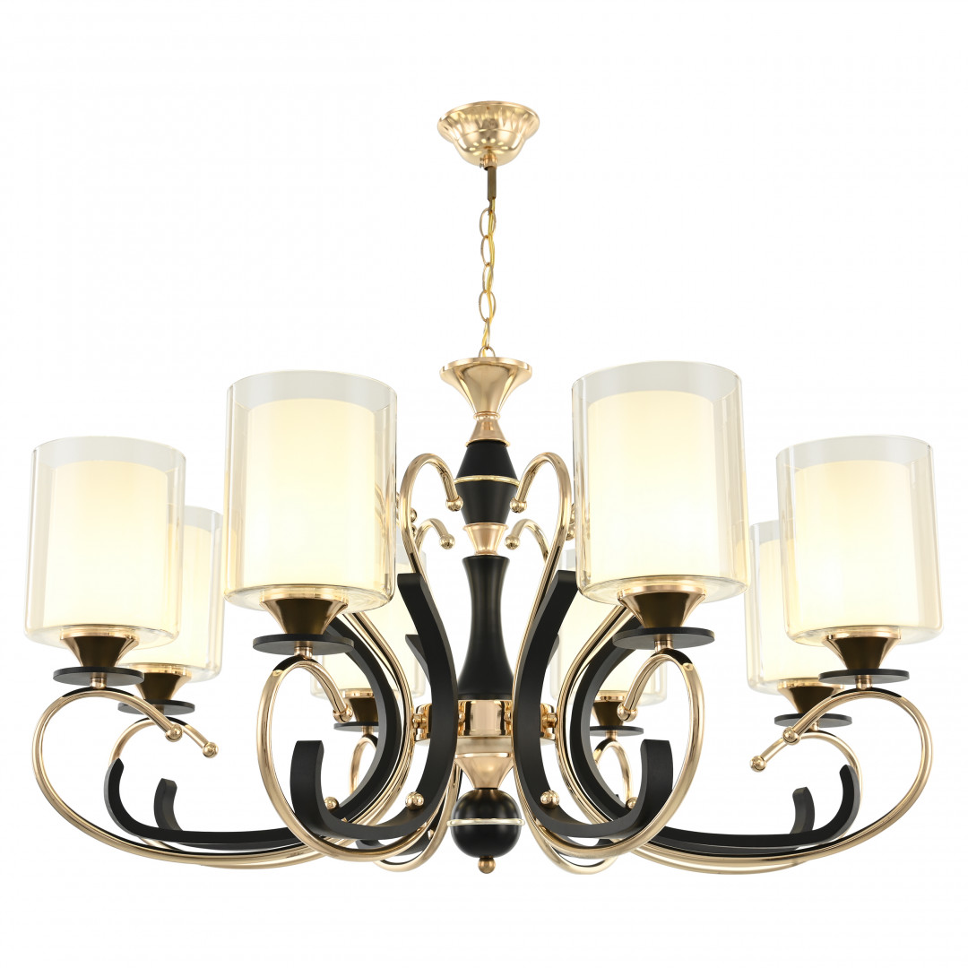 Люстра подвесная с плафонами 302237/8 Bk/Gd Arte Milano