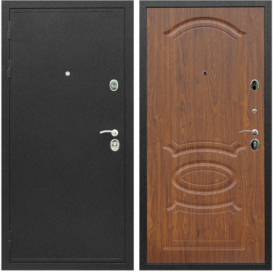 Дверь входная Graf Престиж Черный шелк / МДФ 16 мм ФЛ-139 Мореная береза