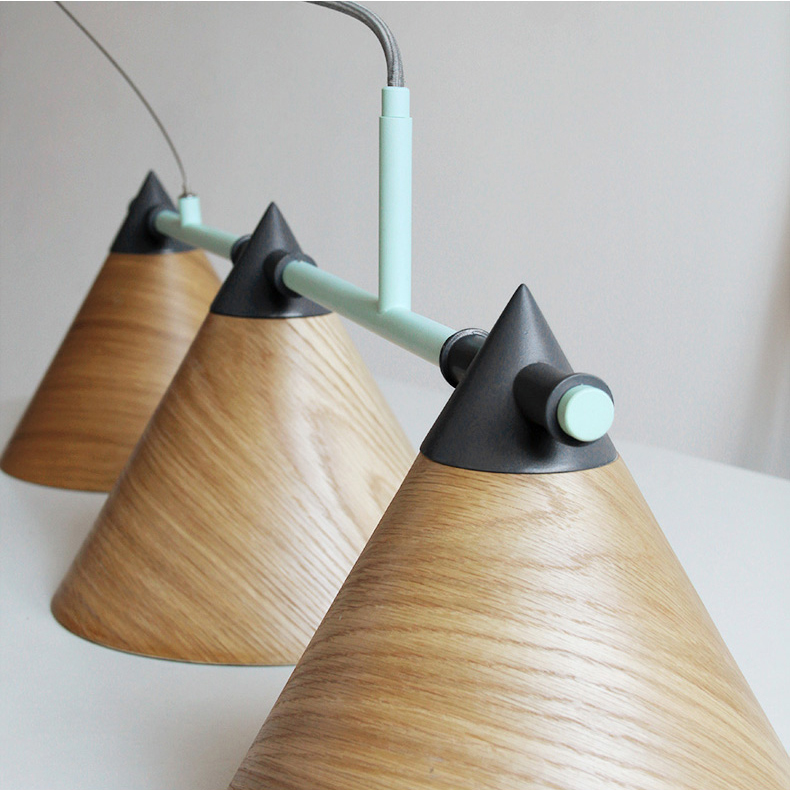 Подвесной реечный светильник CONE 4 Brown by ImperiumLoft