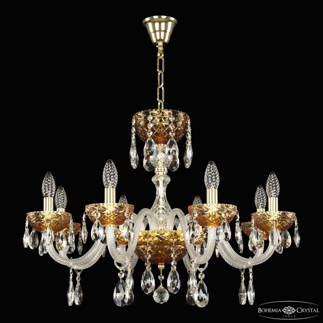 Люстра 5417/8/240 G Amber/M-1F Bohemia Ivele Crystal