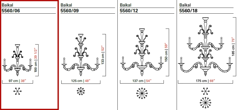 Люстра Barovier & Toso 5560/06
