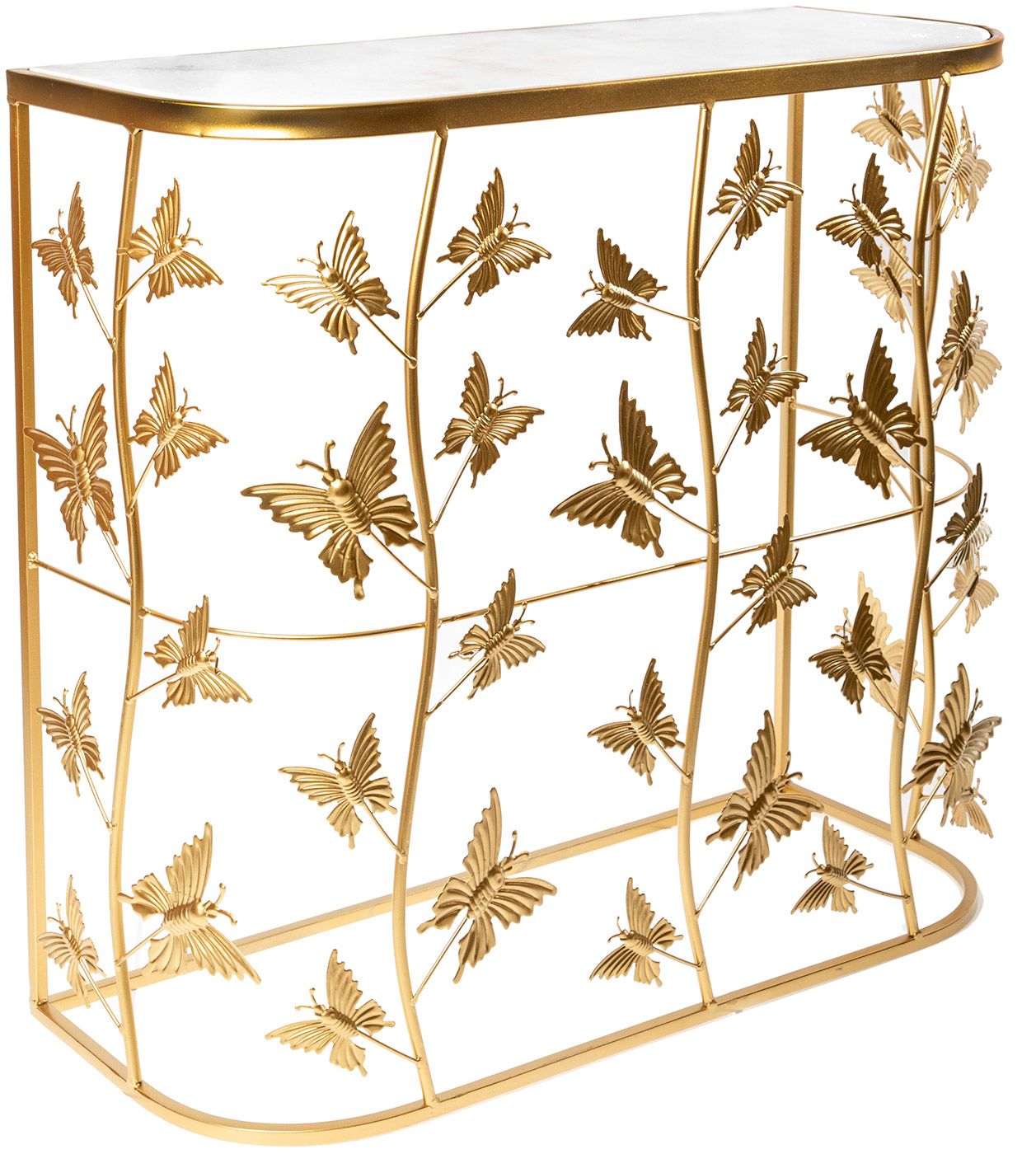 Консоль с белым мрамором Glasar 54-110