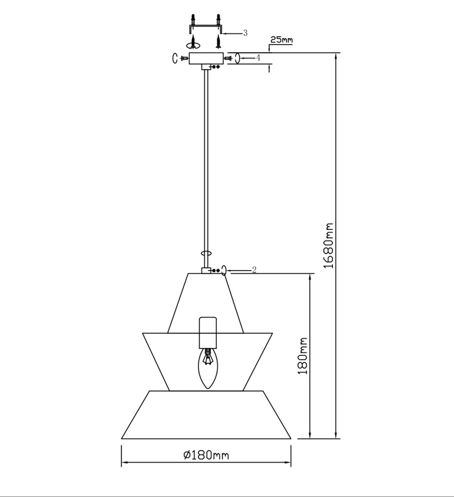 Подвесной светильник Fluorite FL1001-1P