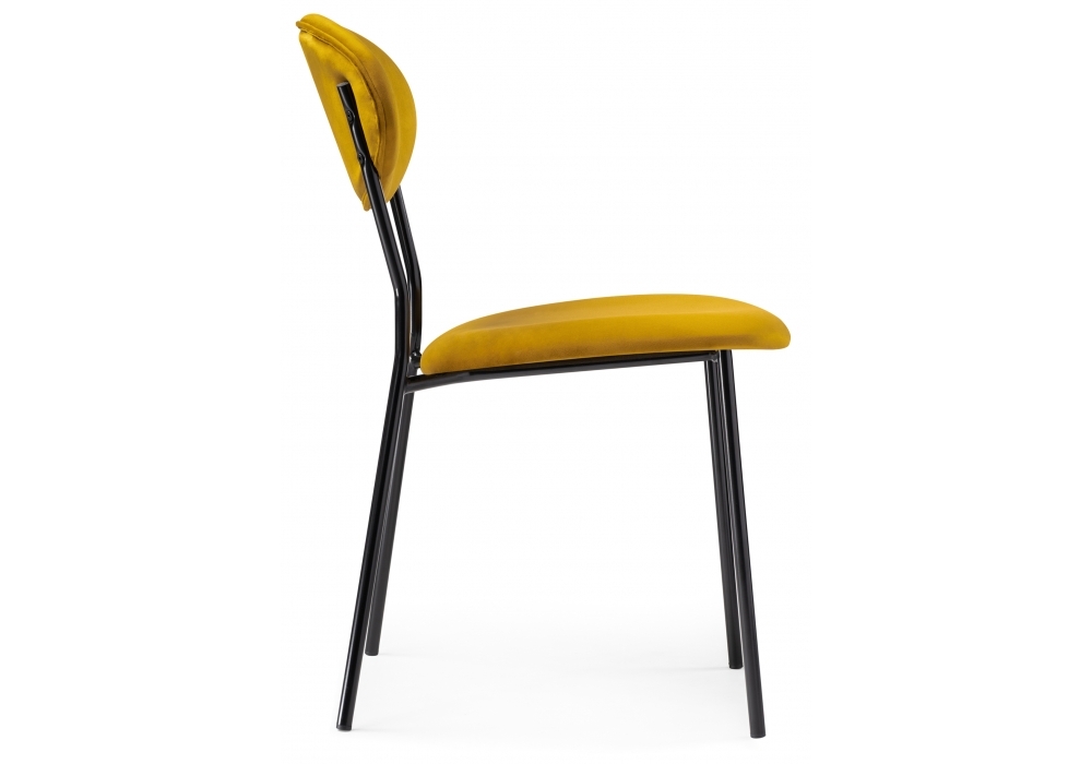 Стул Woodville Корсе желтый / черный глянец 494364