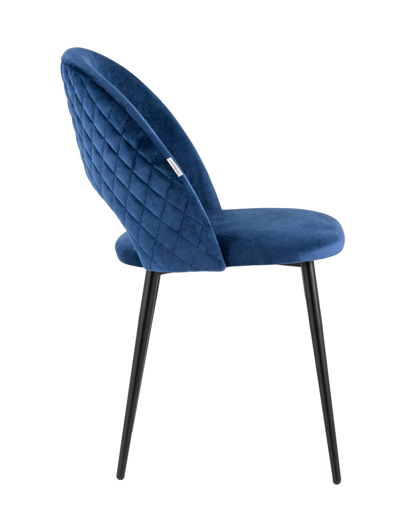 Стул Меган велюр с ромбами синий Stool Group