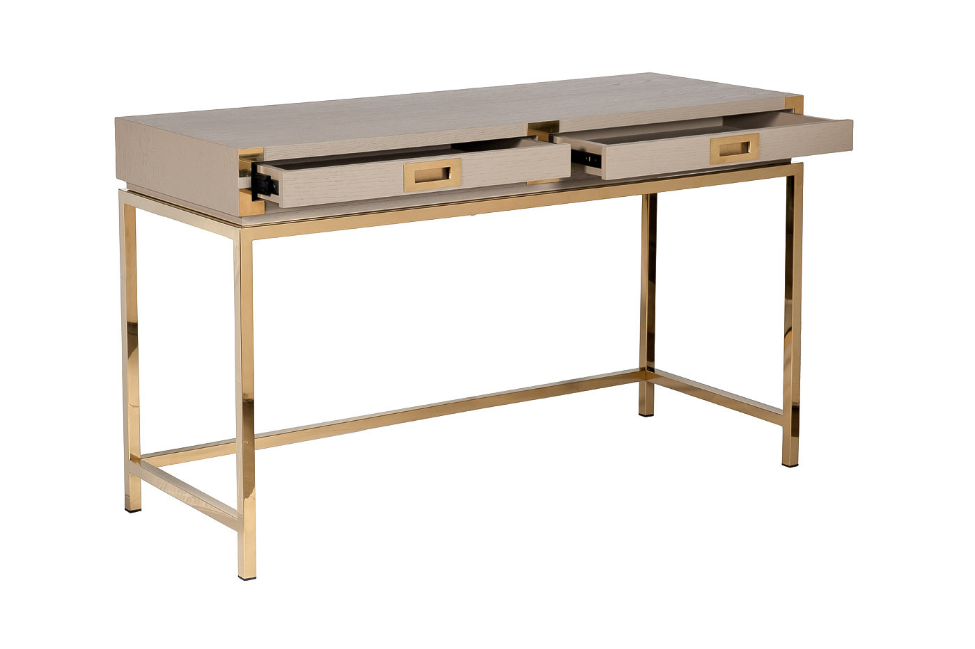 Стол письменный светлый шпон/золото Garda Decor 46AS-D4084-TP