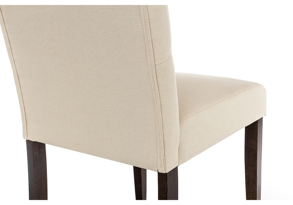 Стул деревянный Woodville Menson dark walnut  / fabric cream 11023