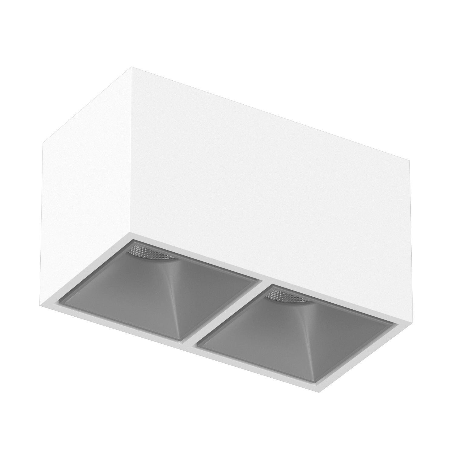 Накладной светодиодный светильник Ledron KUBING 2 White-Grey