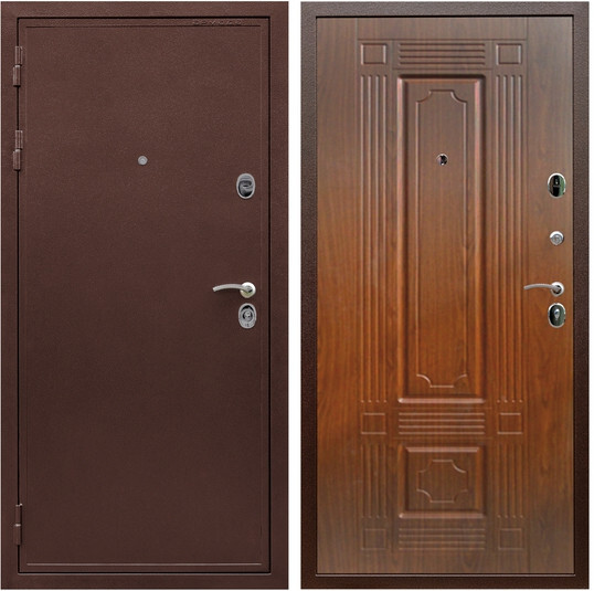 Дверь входная Graf Лондон Антик медь / МДФ 16 мм ФЛ-2 Мореная береза