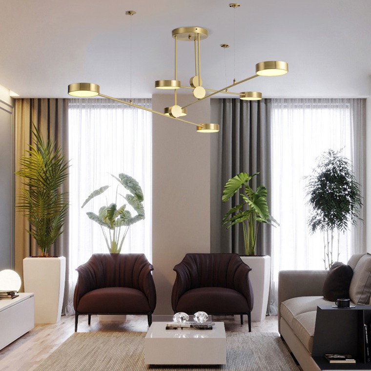 Подвесная люстра TECHNUM LED GOLD by ImperiumLoft