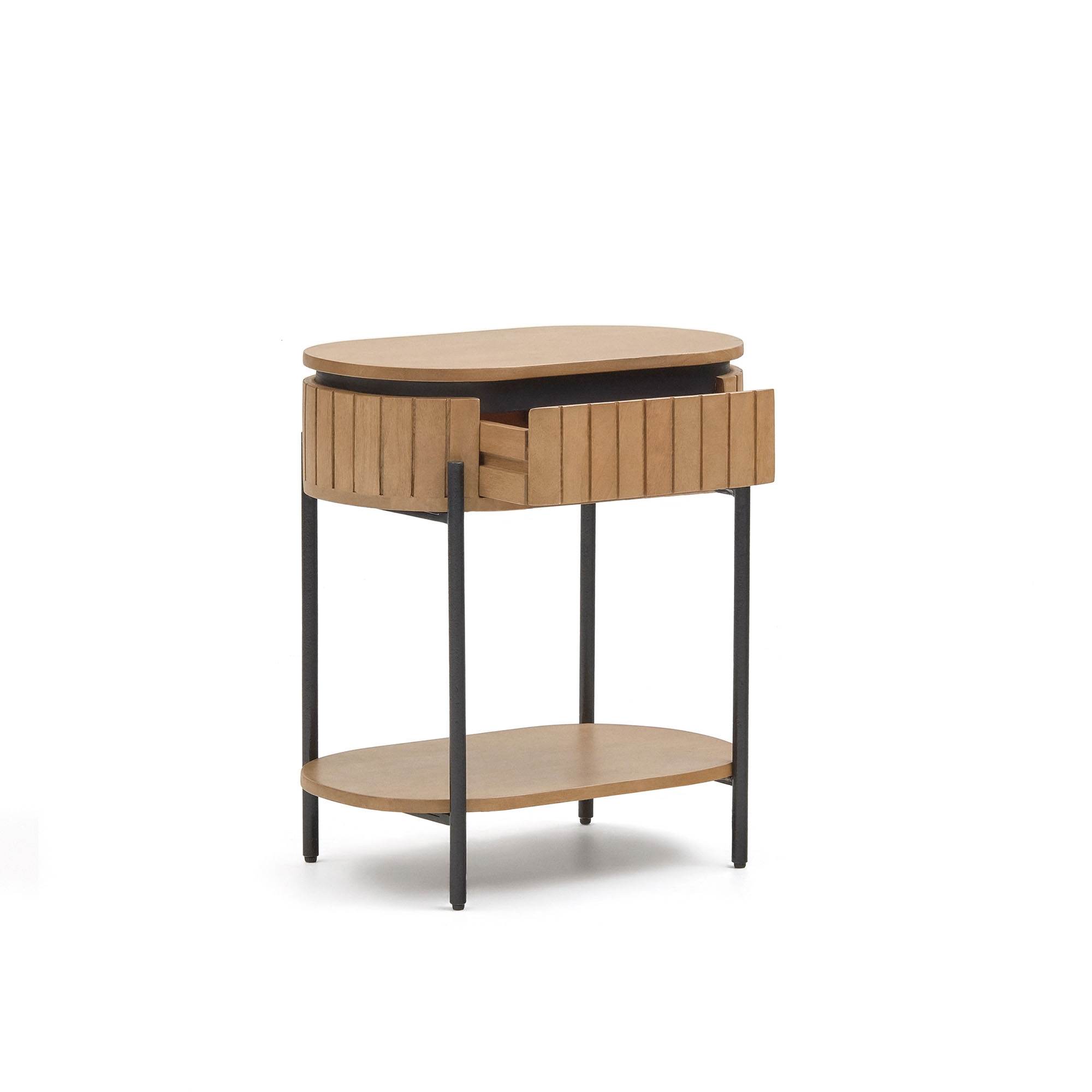 Licia Прикроватная тумбочка из дерева манго с натуральной отделкой 55 x 56 см La Forma (ex Julia Grup)