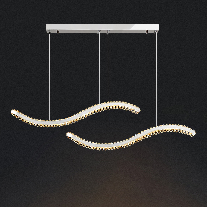 Подвесной светильник BERTOLDA W DUO B L120 Chrome by ImperiumLoft