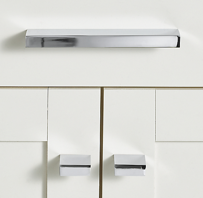 Ручка-кнопка Restoration Hardware Exley L.3.8 Polished Chrome