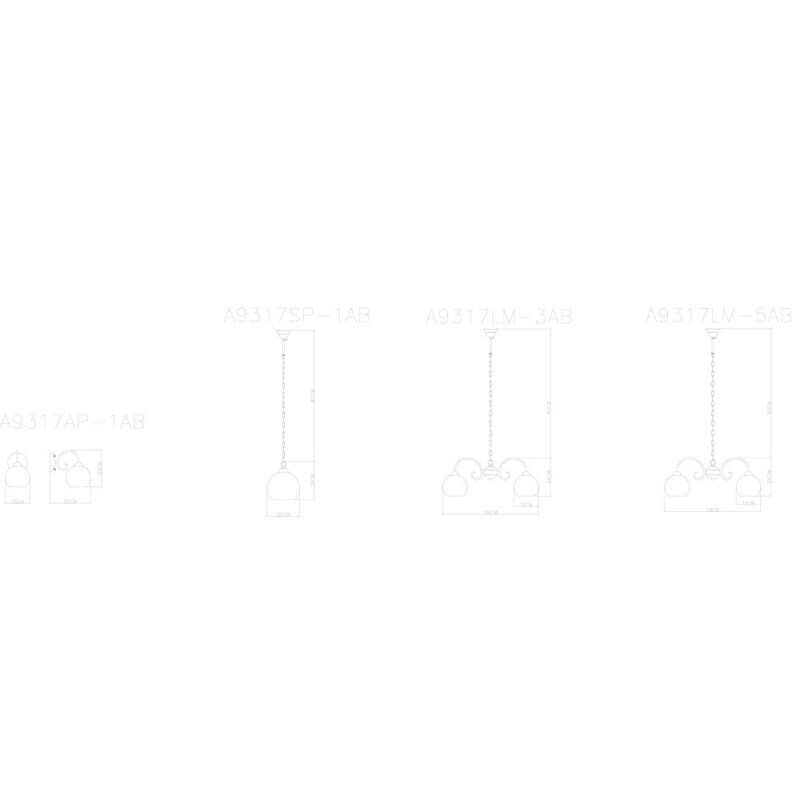 Подвесной светильник Arte Lamp A9317SP-1AB