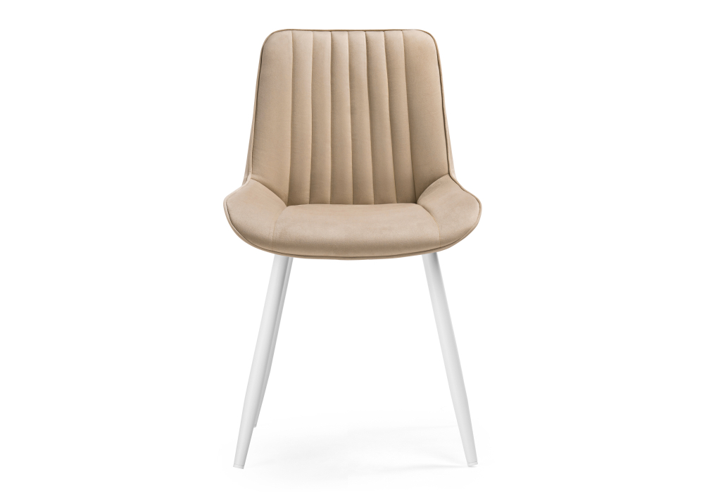 Стул Woodville Седа велюр бежевый / белый 502095