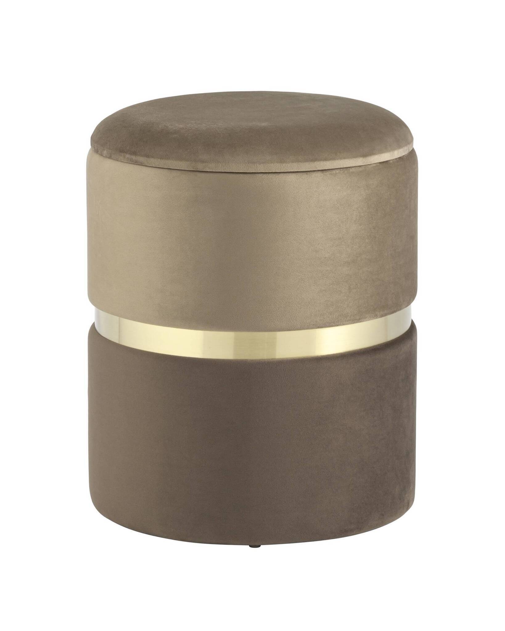 Пуф Кэрри с ящиком велюр коричневый Stool Group
