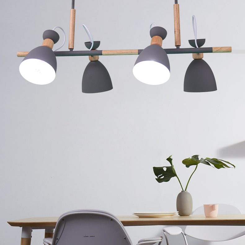 Подвесной реечный светильник TRIF WOOD LONG White by ImperiumLoft