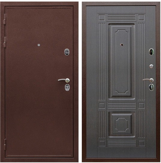 Дверь входная Graf Престиж Антик медь / МДФ 16 мм ФЛ-2 Венге